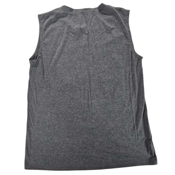 Rock & Roll Rolling Stones Tongue Grey Sleeveless Tee Size Large - Picture 2 of 4